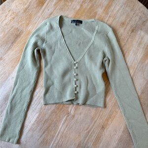 Mint green cropped sweater